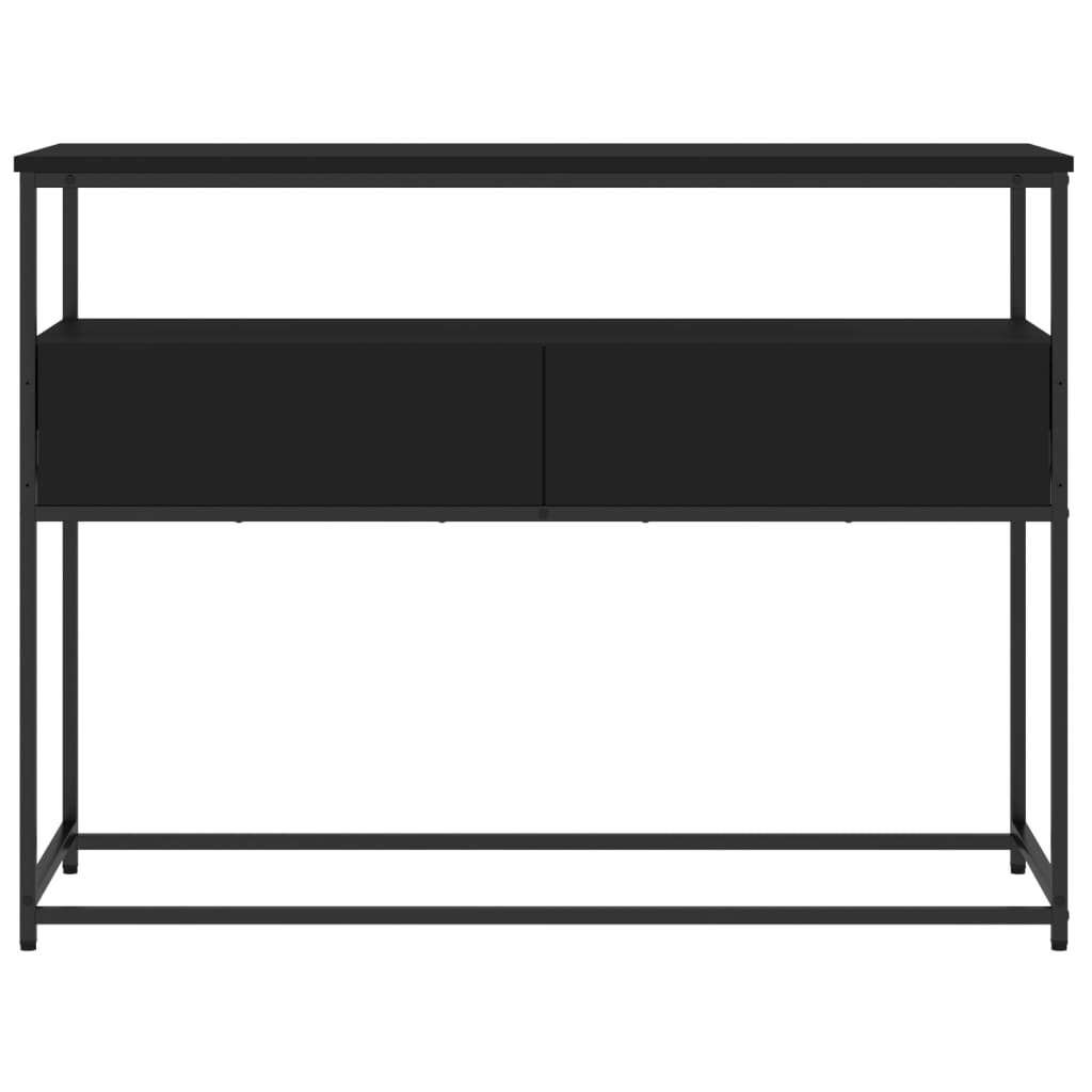 fekete szerelt fa tálalóasztal 100x40x75 cm