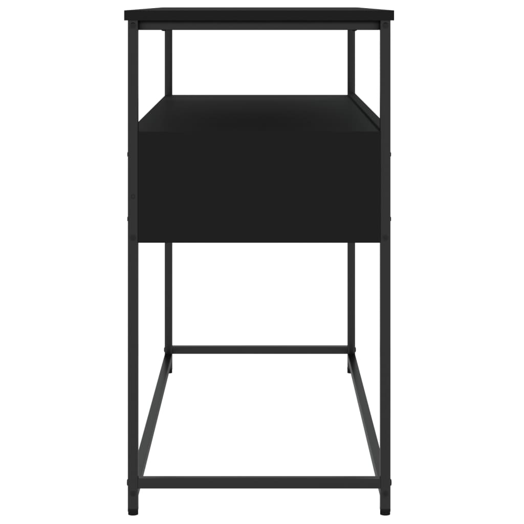fekete szerelt fa tálalóasztal 100x40x75 cm