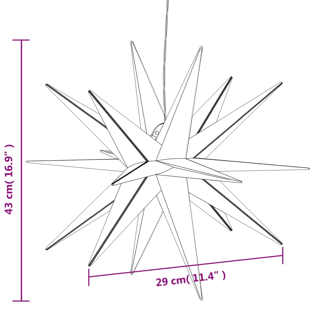 összecsukható piros karácsonyi lámpa LED-del 43 cm