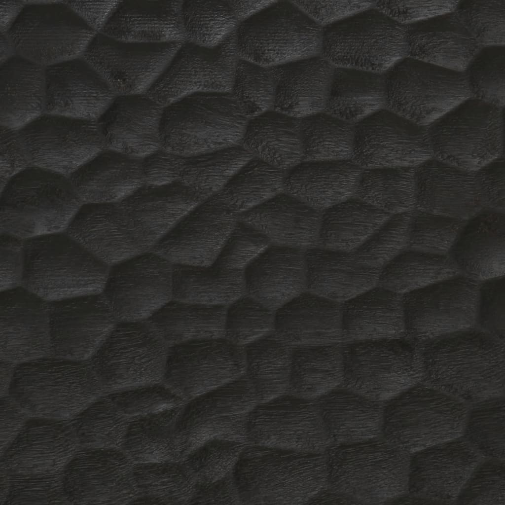 fekete tömör mangófa fürdőszobai mosdószekrény 62 x 33 x 58 cm