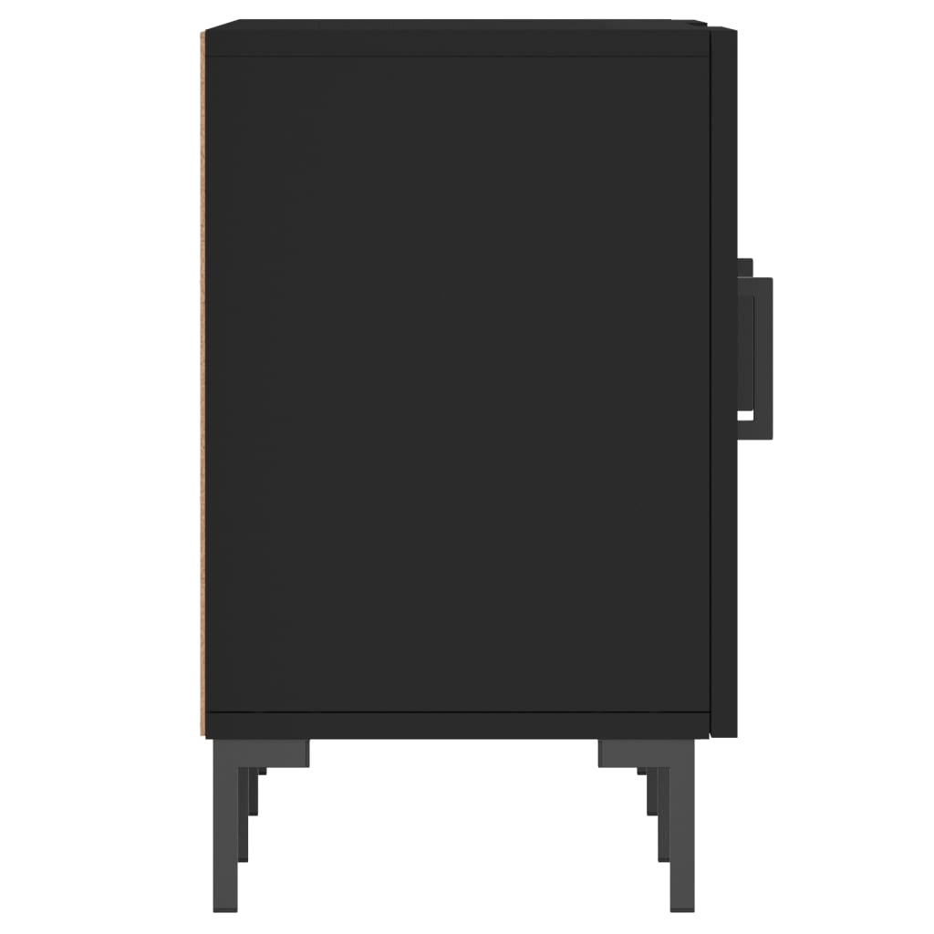 fekete szerelt fa TV-szekrény 150 x 30 x 50 cm