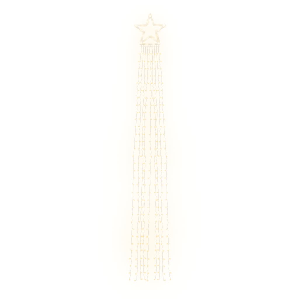 meleg fehér 320 LED-es karácsonyfafüzér 375 cm