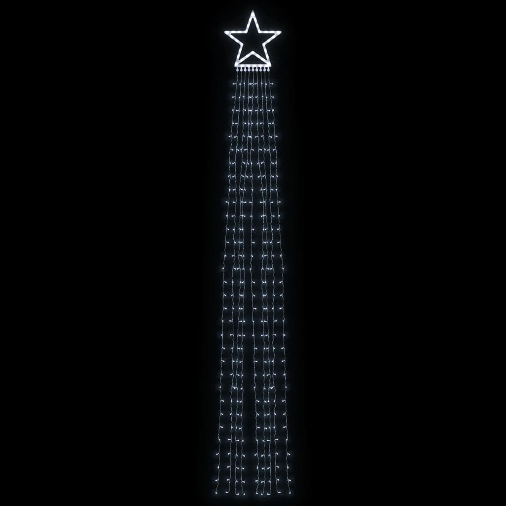 hideg fehér 320 LED-es karácsonyfafüzér 375 cm