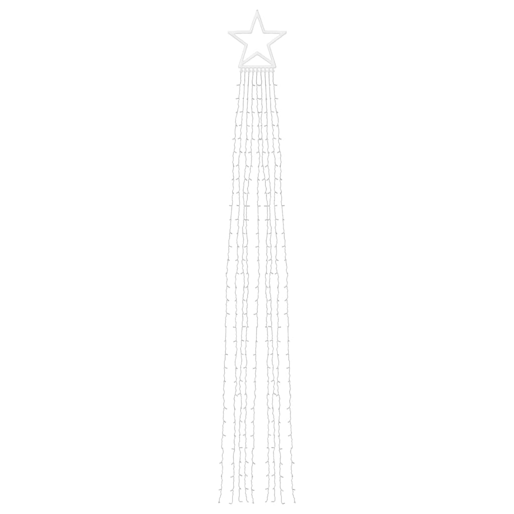 hideg fehér 320 LED-es karácsonyfafüzér 375 cm