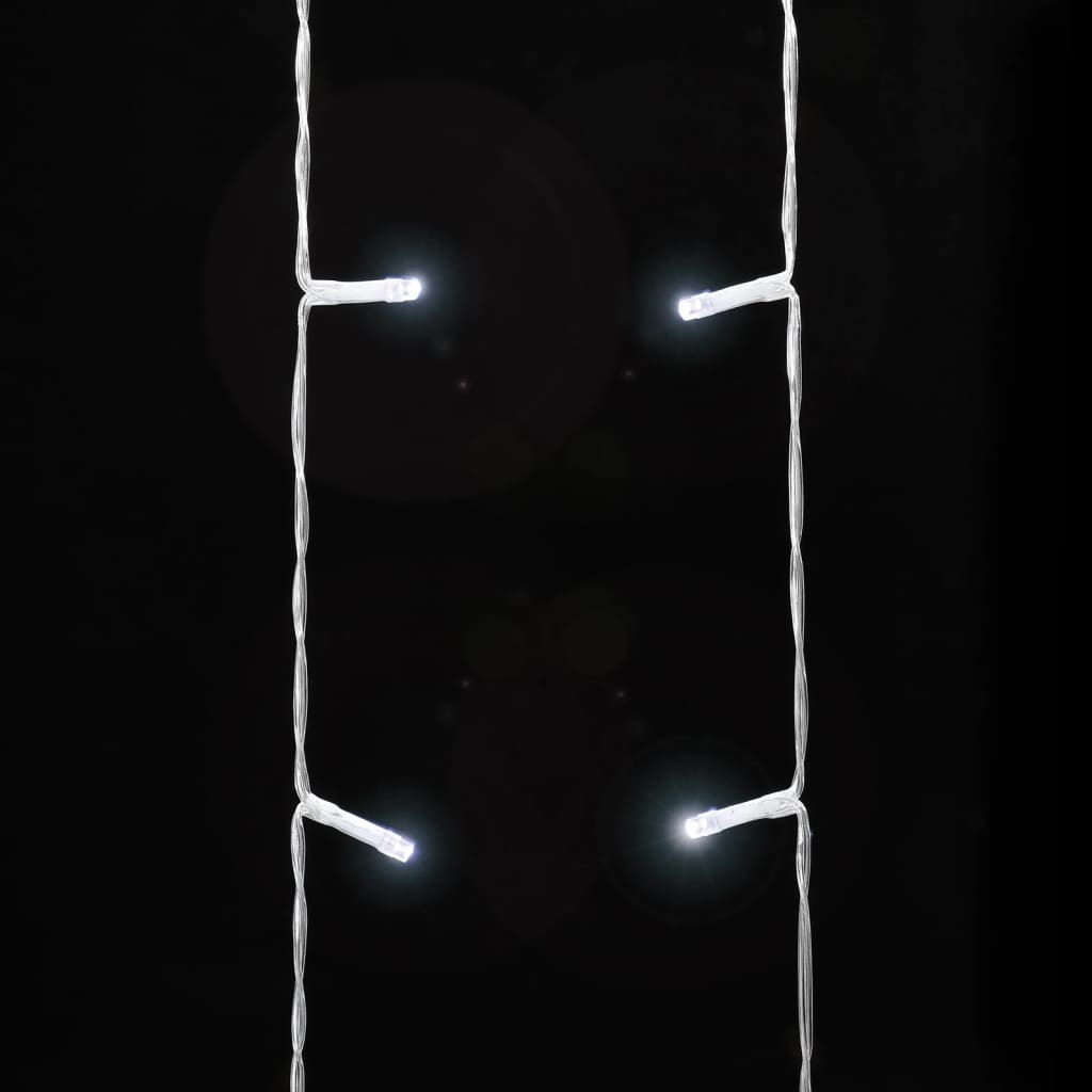 hideg fehér 320 LED-es karácsonyfafüzér 375 cm