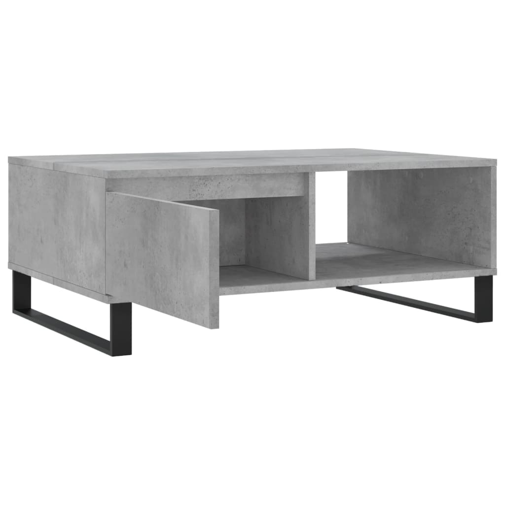 betonszürke szerelt fa dohányzóasztal 90 x 60 x 35 cm