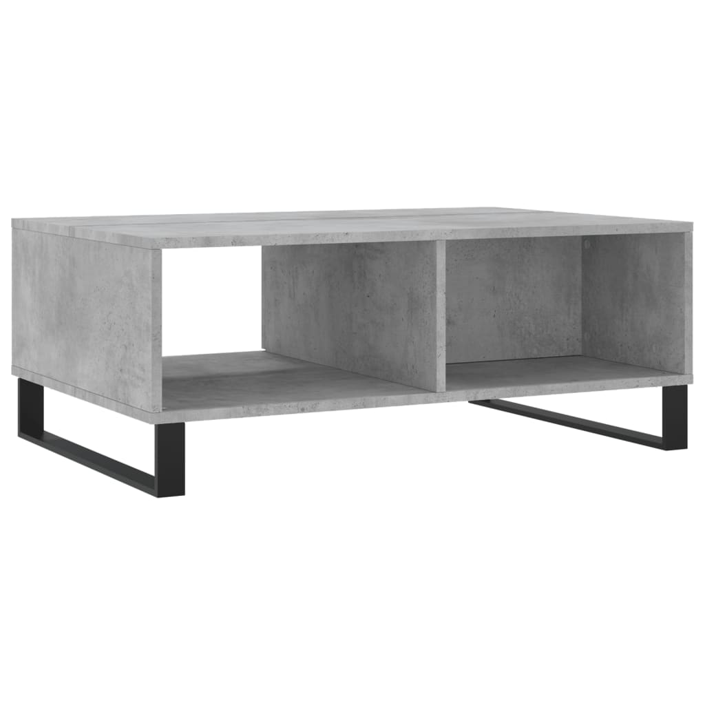 betonszürke szerelt fa dohányzóasztal 90 x 60 x 35 cm