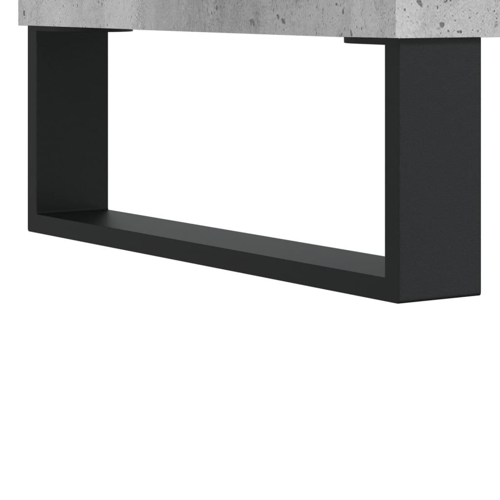 betonszürke szerelt fa dohányzóasztal 90 x 60 x 35 cm