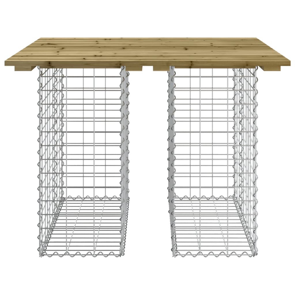 impregnált fenyőfa gabion kerti pad 100 x 102 x 72 cm