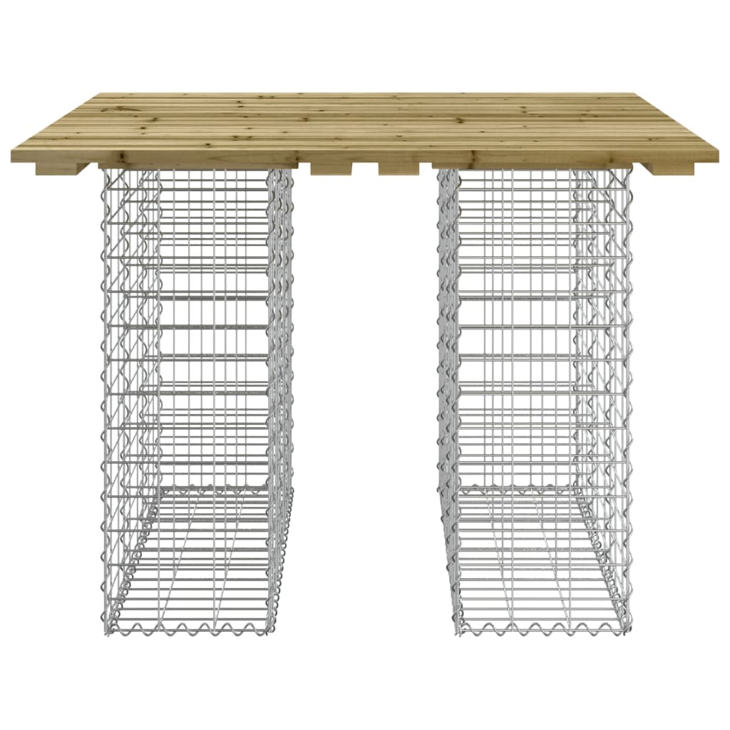 impregnált fenyőfa gabion kerti pad 100 x 102 x 72 cm