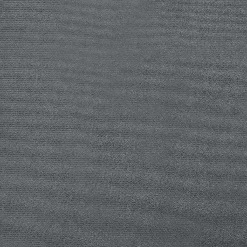 sötétszürke gyerek bársonykanapé lábzsámollyal 100x50x30 cm