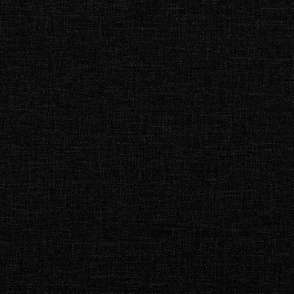 fekete kihúzható szövet heverő fiókokkal 90 x 200 cm