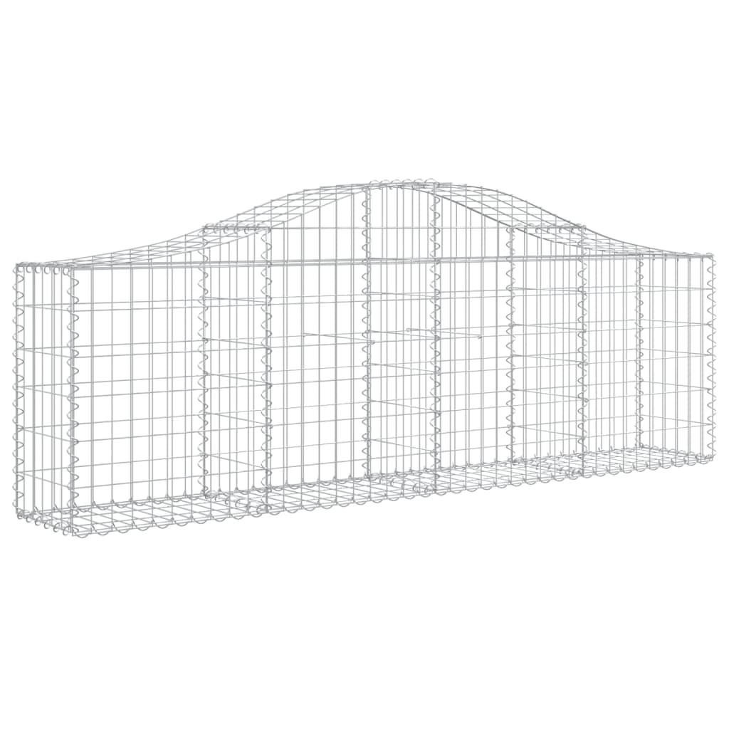 10 db íves horganyzott vas gabion kosár 200x30x60/80 cm