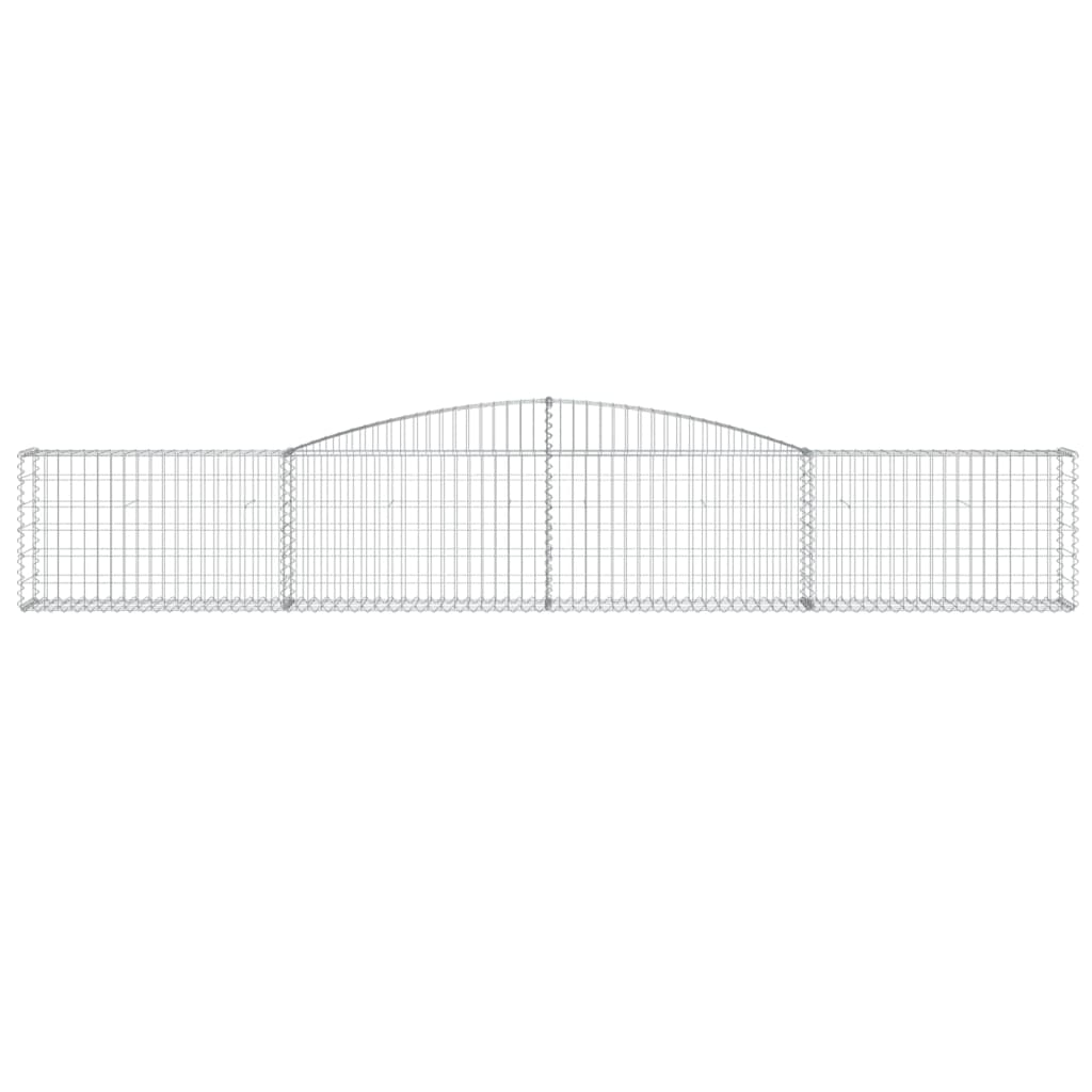 10 db íves horganyzott vas gabion kosár 400x30x60/80 cm