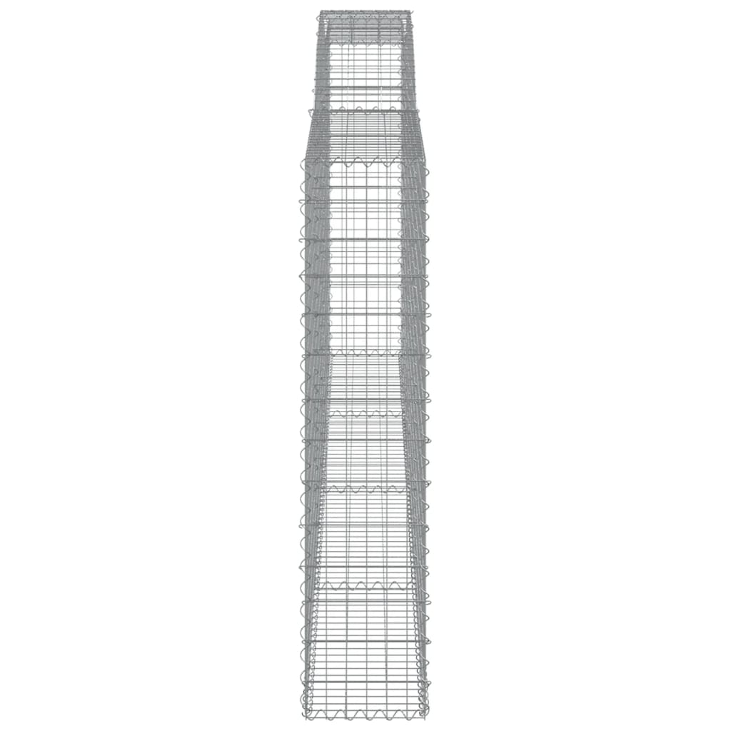 10 db íves horganyzott vas gabion kosár 400x30x140/160 cm