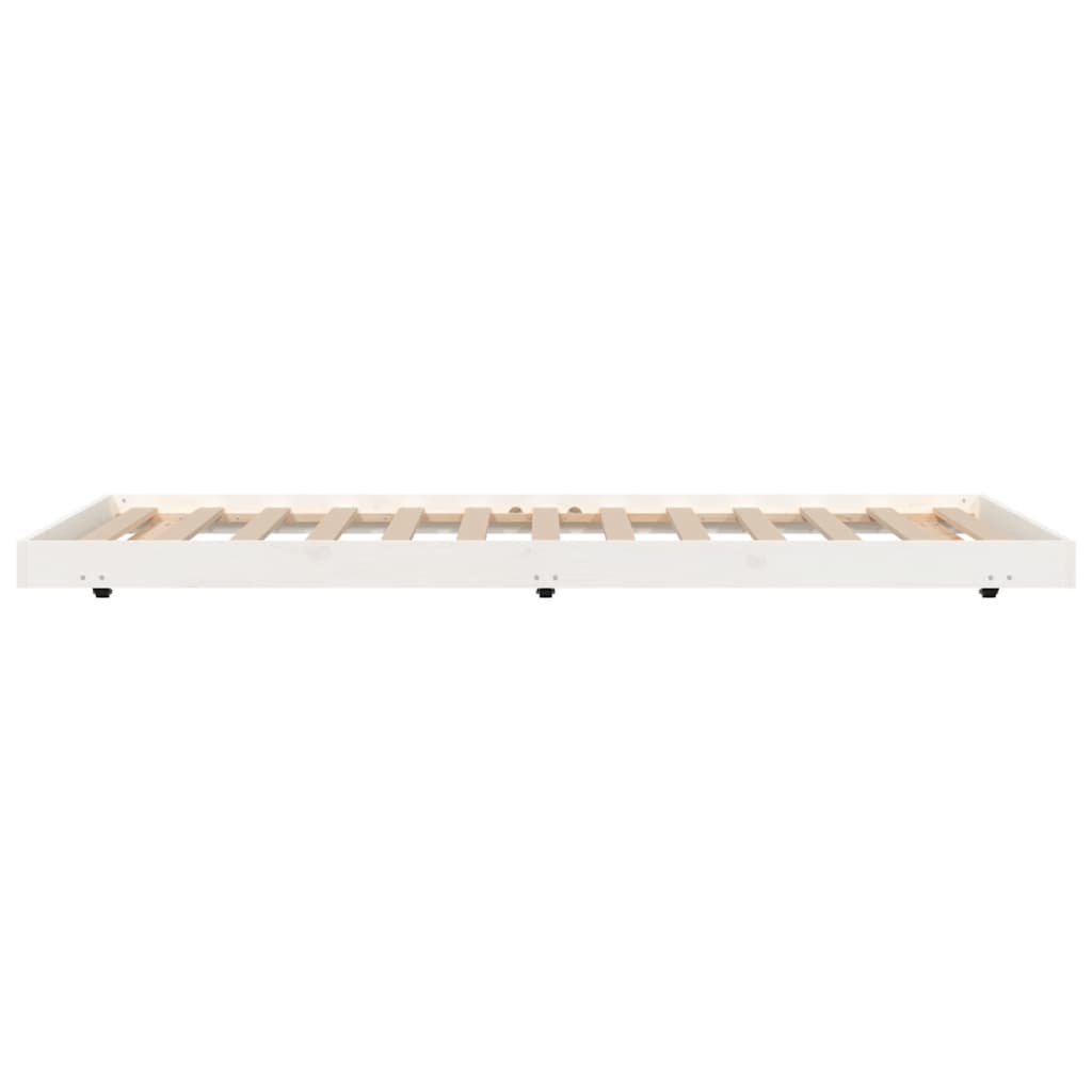 fehér tömör fenyőfa ágy matrac nélkül 100 x 200 cm