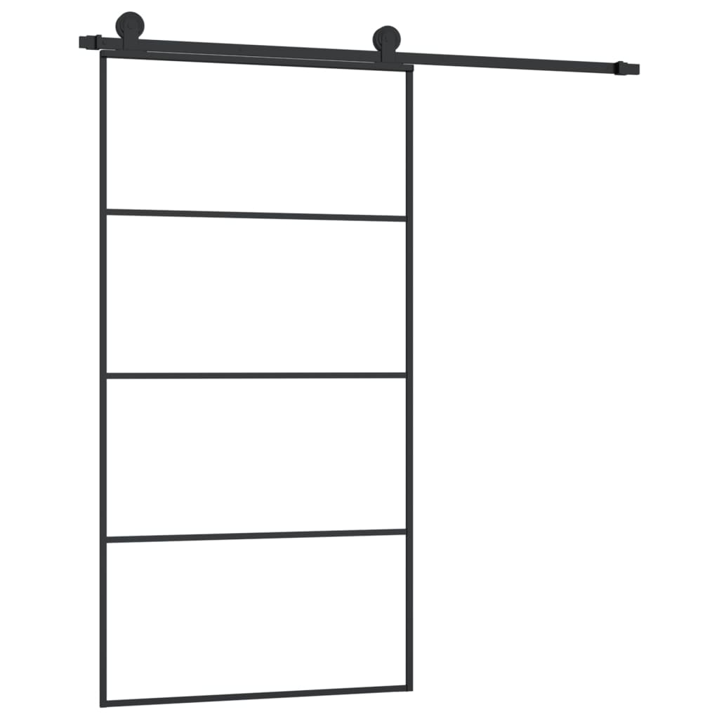 ESG üveg-alumínium tolóajtó fémszerelvény-szettel 102,5x205 cm