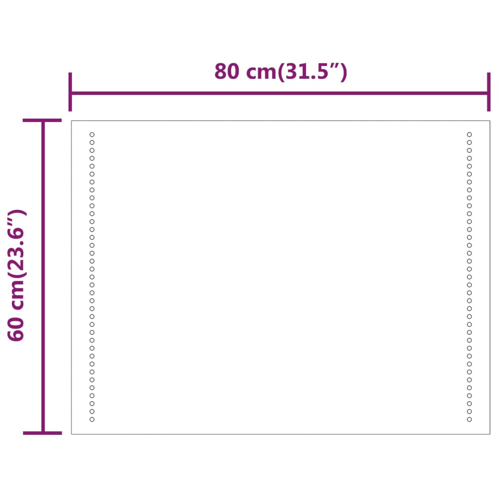 LED-es fürdőszobatükör 60x80 cm