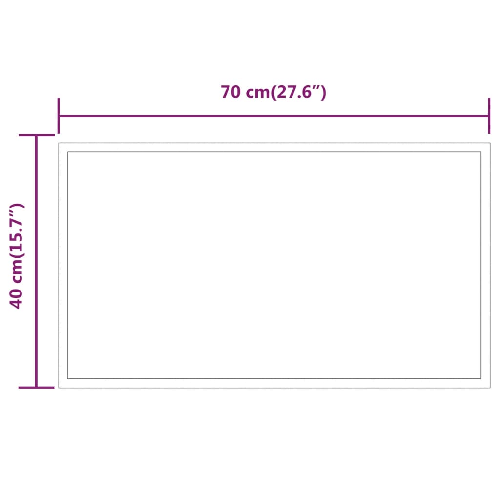 LED-es fürdőszobatükör 40x70 cm