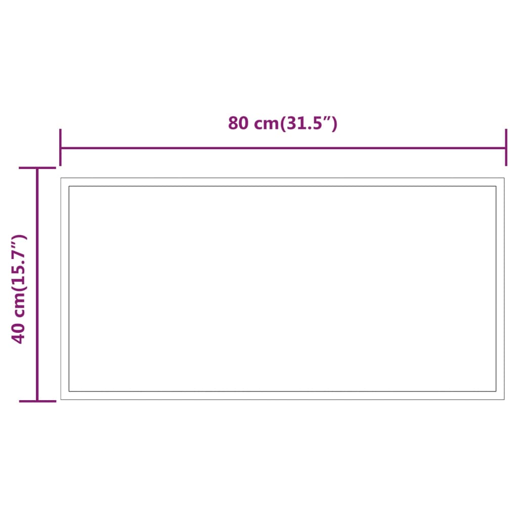 LED-es fürdőszobatükör 40x80 cm