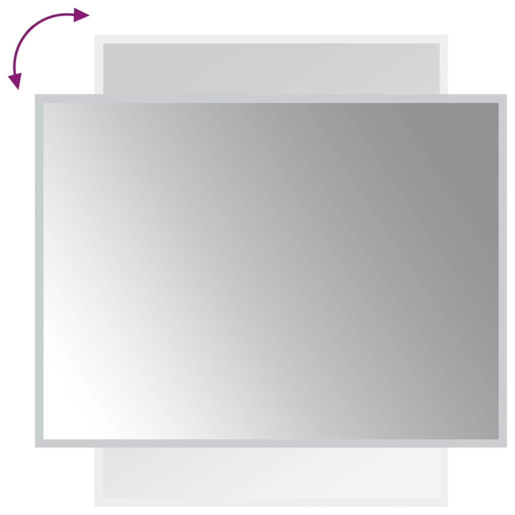LED-es fürdőszobatükör 60x80 cm