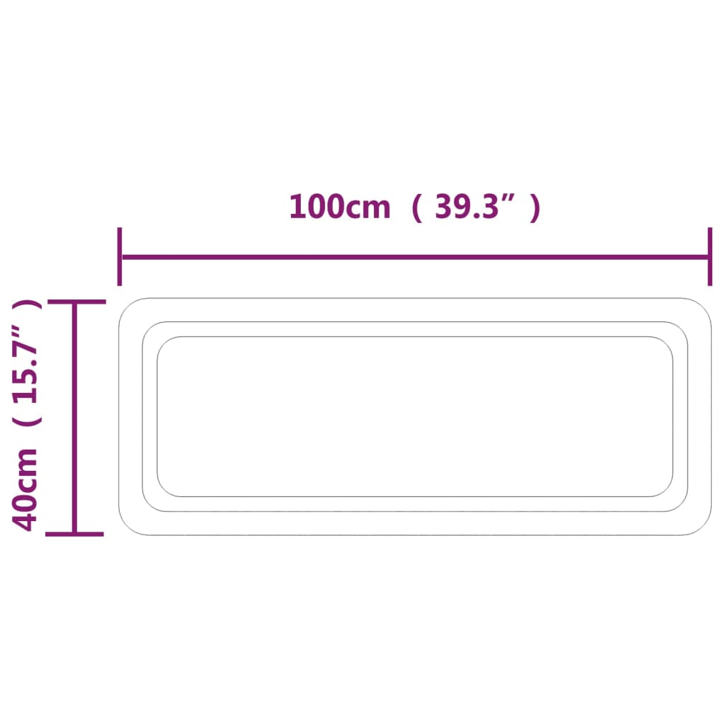 LED-es fürdőszobatükör 40x100 cm