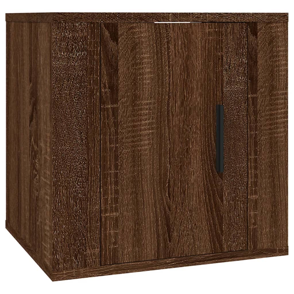 2 db barna tölgy falra szerelhető TV-szekrény 40x34,5x40 cm