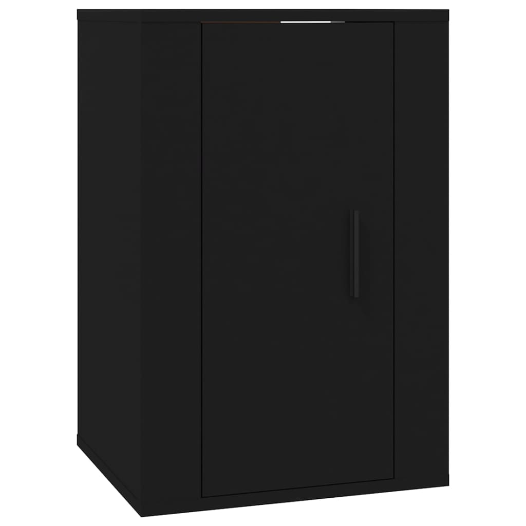 2 db fekete falra szerelhető TV-szekrény 40 x 34,5 x 60 cm