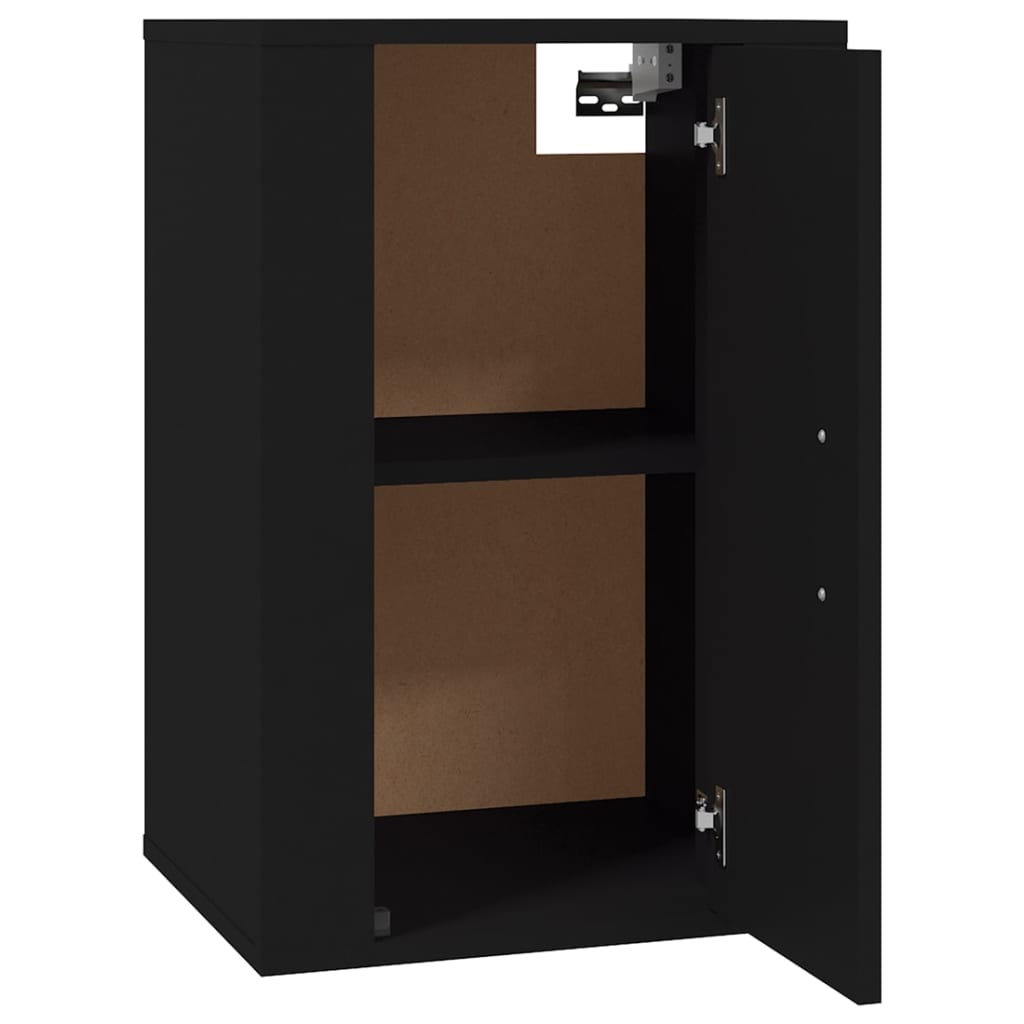 2 db fekete falra szerelhető TV-szekrény 40 x 34,5 x 60 cm