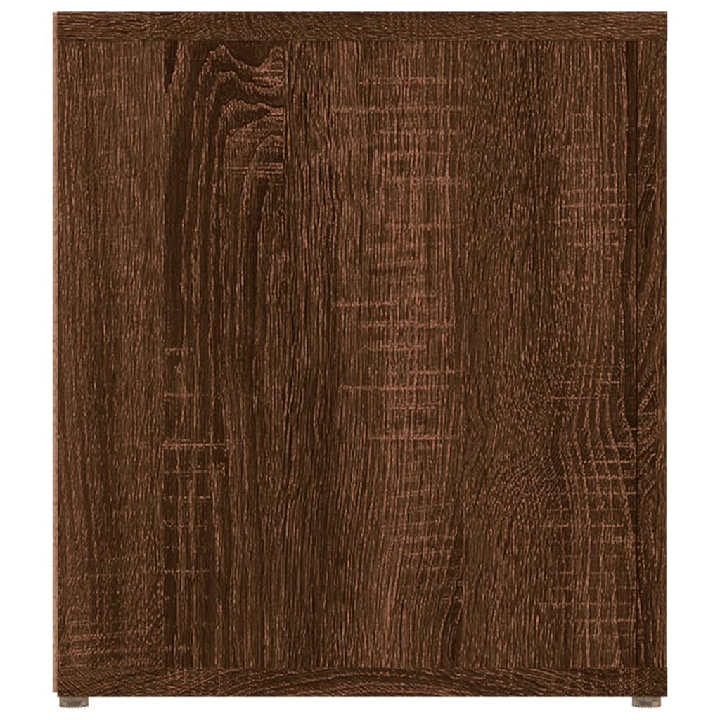 barna tölgyszínű szerelt fa TV-szekrény 80x31,5x36 cm