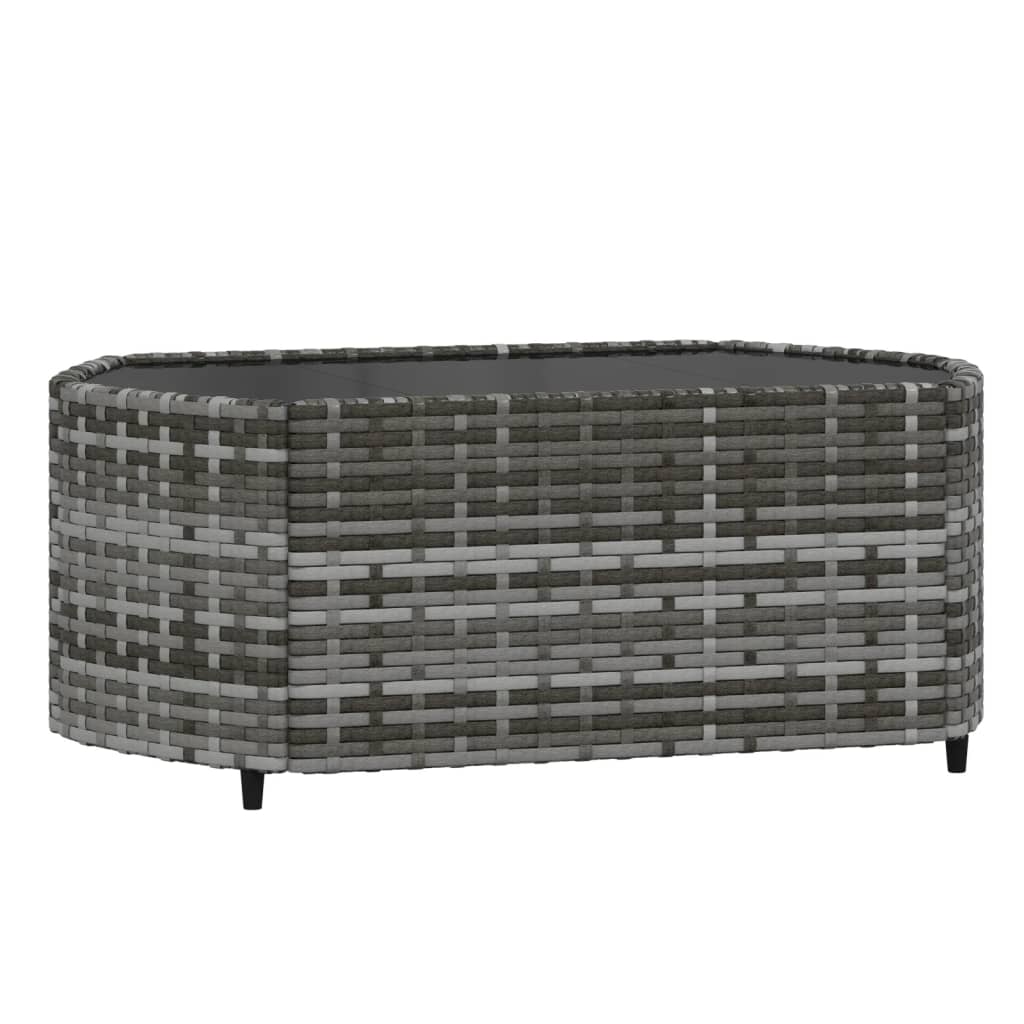 3 részes szürke polyrattan kerti ülőgarnitúra párnákkal