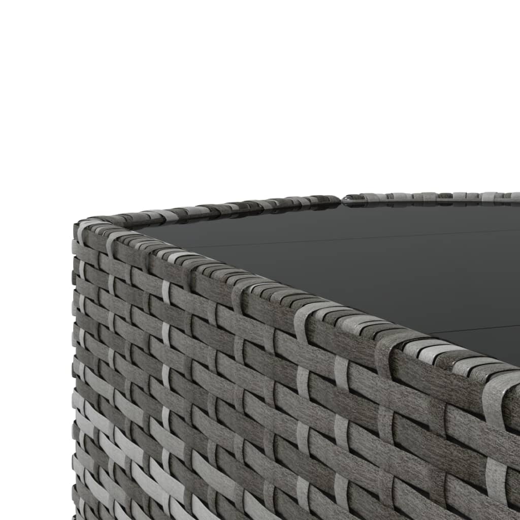 3 részes szürke polyrattan kerti ülőgarnitúra párnákkal