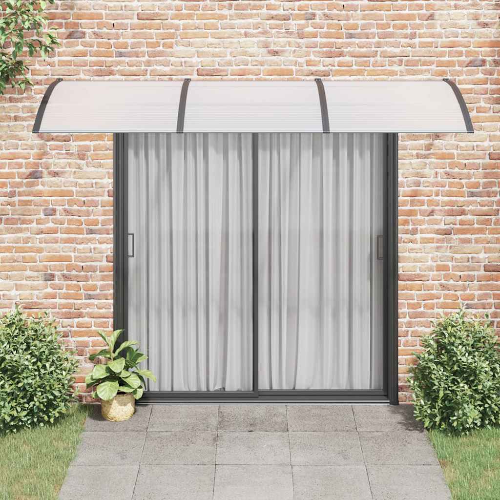 fekete polikarbonát ajtóelőtető 300 x 100 cm