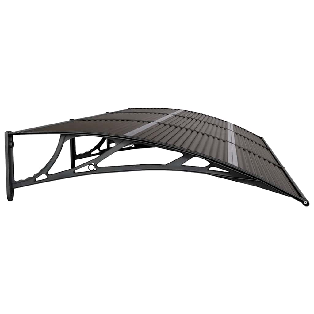 fekete polikarbonát ajtóelőtető 300 x 100 cm