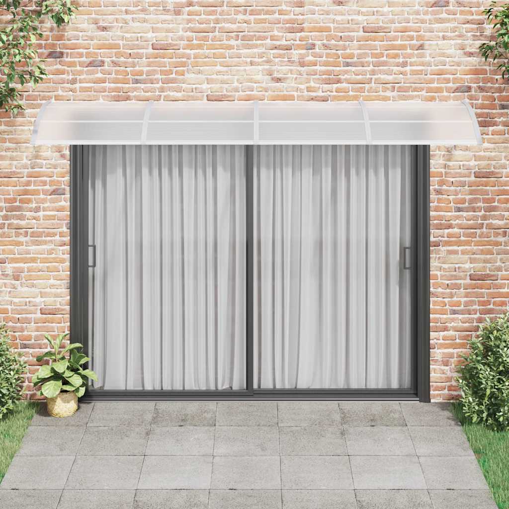 szürke polikarbonát ajtóelőtető 350 x 100 cm