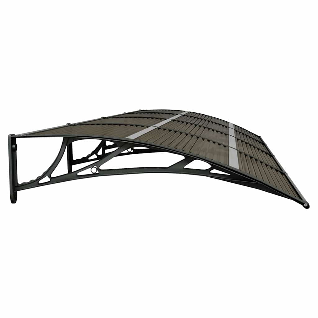 fekete polikarbonát ajtóelőtető 350 x 100 cm