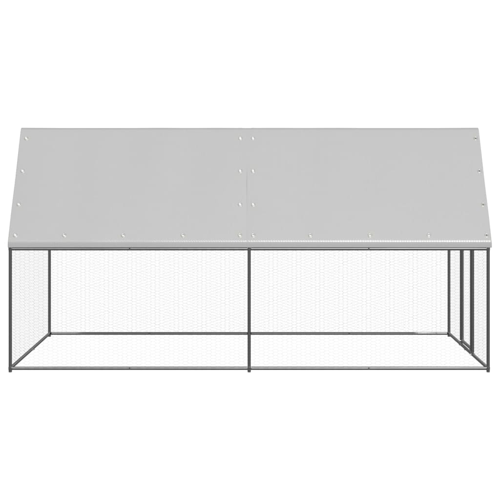 kültéri horganyzott acél tyúkól 2 x 4 x 2 m
