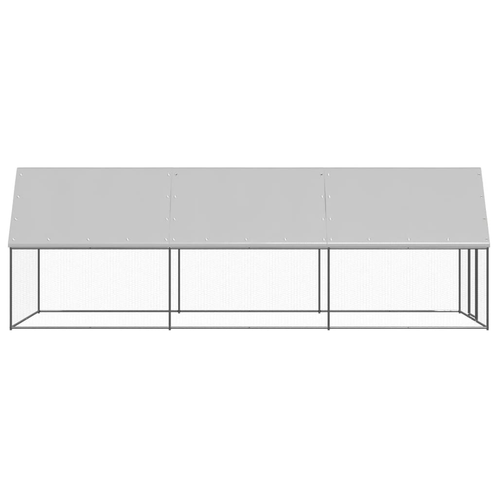 kültéri horganyzott acél tyúkól 2x6x2 m