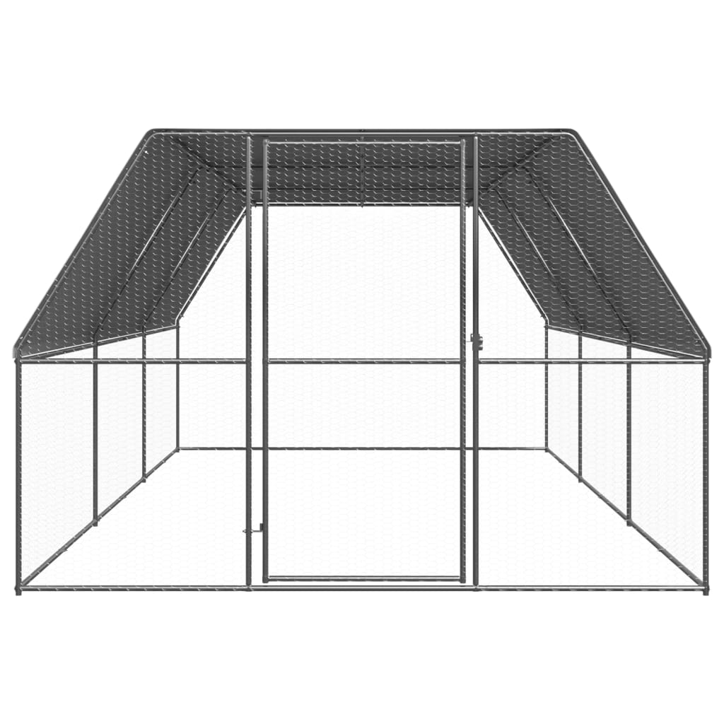 kültéri horganyzott acél tyúkól 3x6x2 m