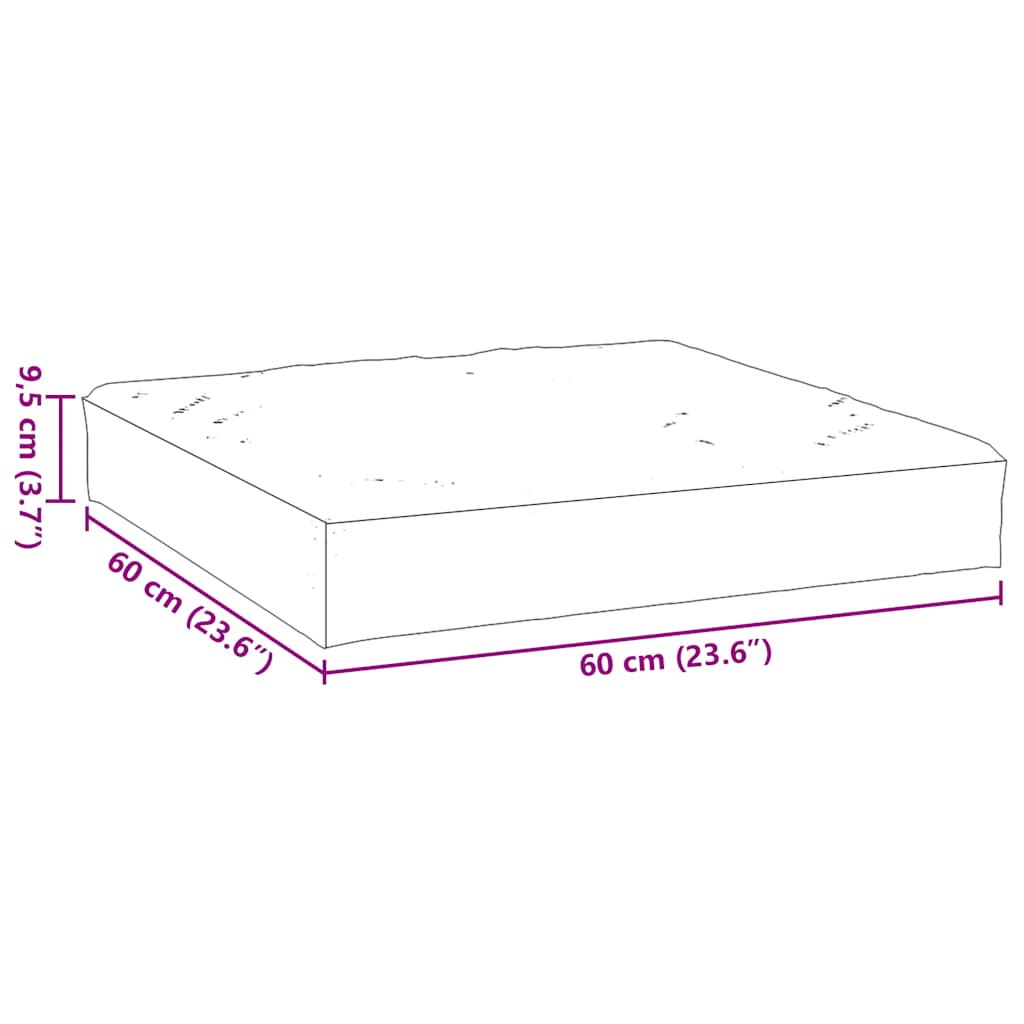 élénkzöld oxford szövet raklappárna 60x60x9,5 cm