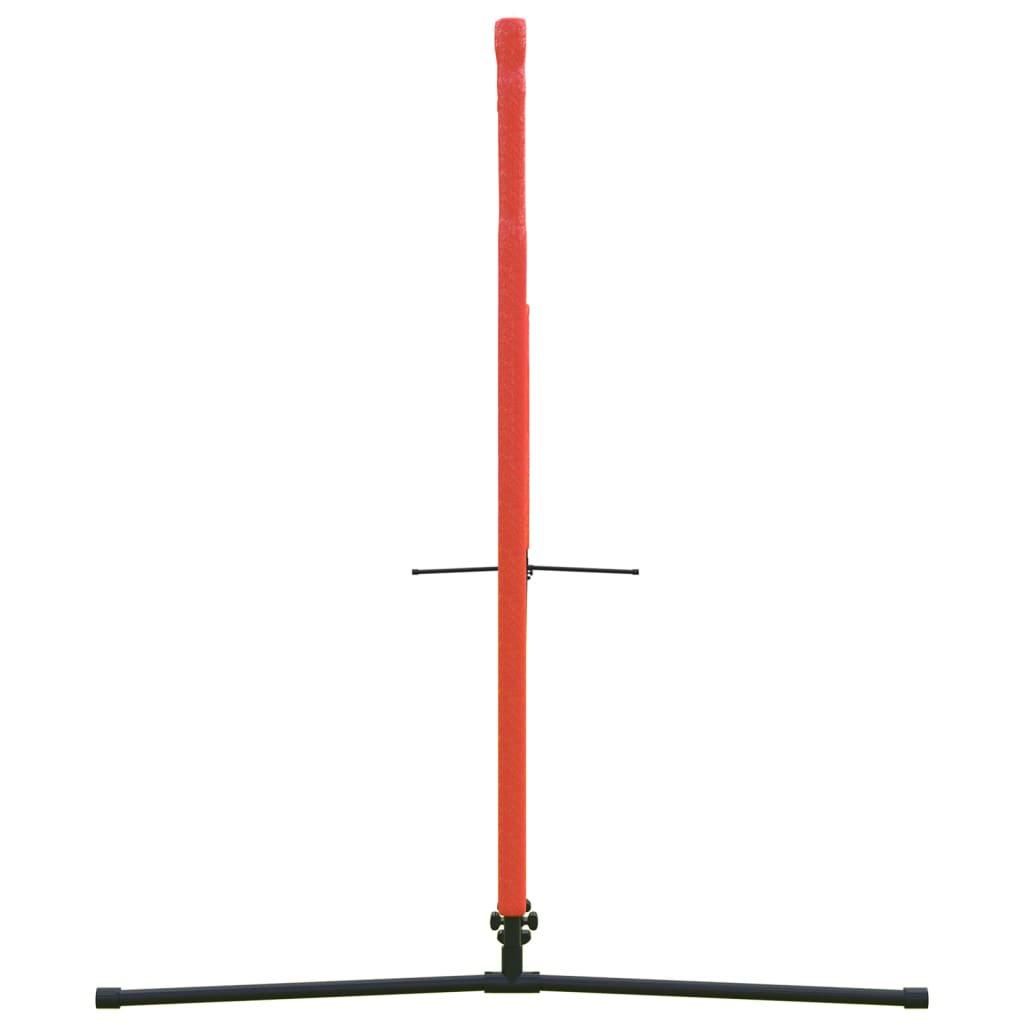fekete és piros poliészter teniszháló 600x100x87 cm