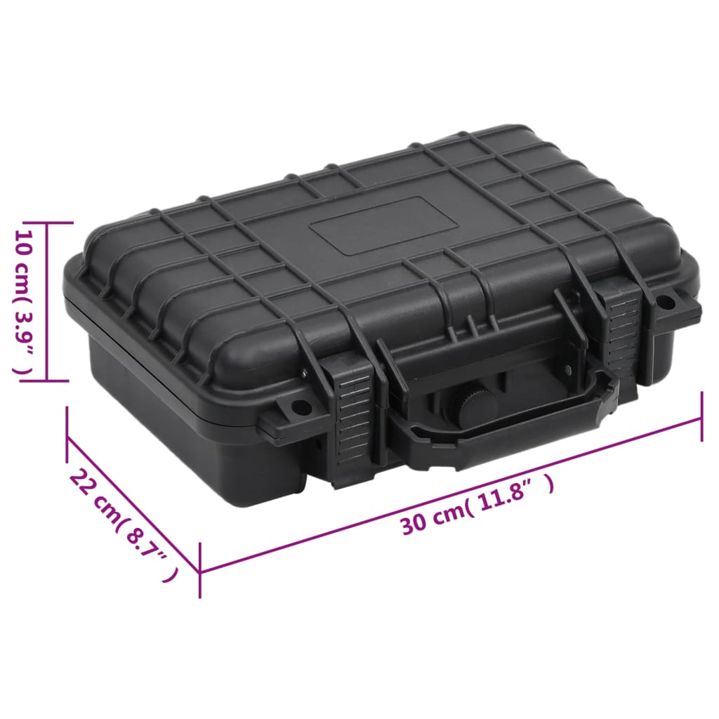 fekete PP hordozható repülős tok 30x22x10 cm