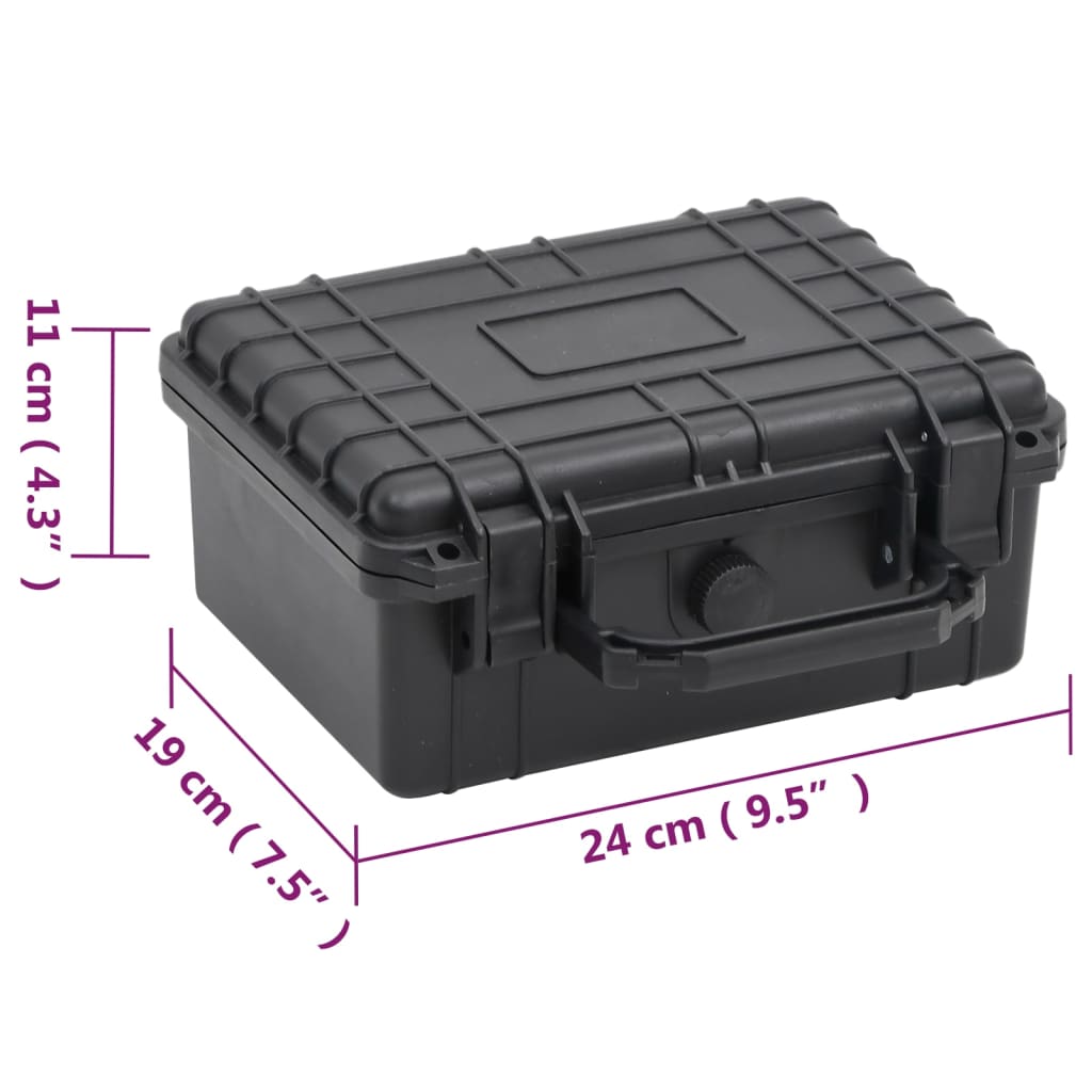 fekete PP hordozható repülős tok 24 x 19 x 11 cm