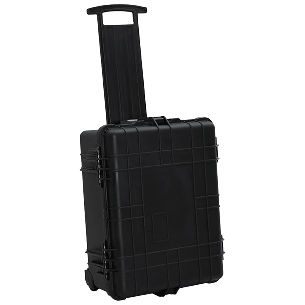 fekete PP kerekes repülős tok 58 x 45 x 27 cm