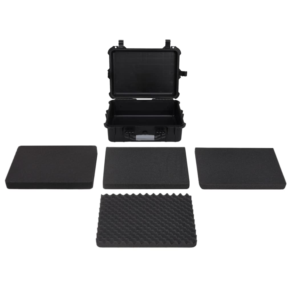 fekete PP hordozható repülős tok 52x40x19 cm