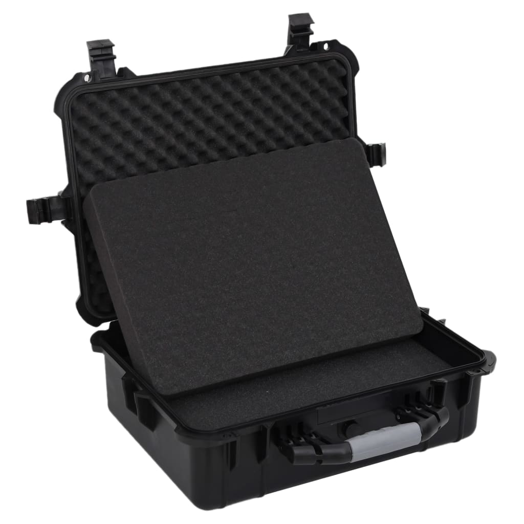 fekete PP hordozható repülős tok 52x40x19 cm
