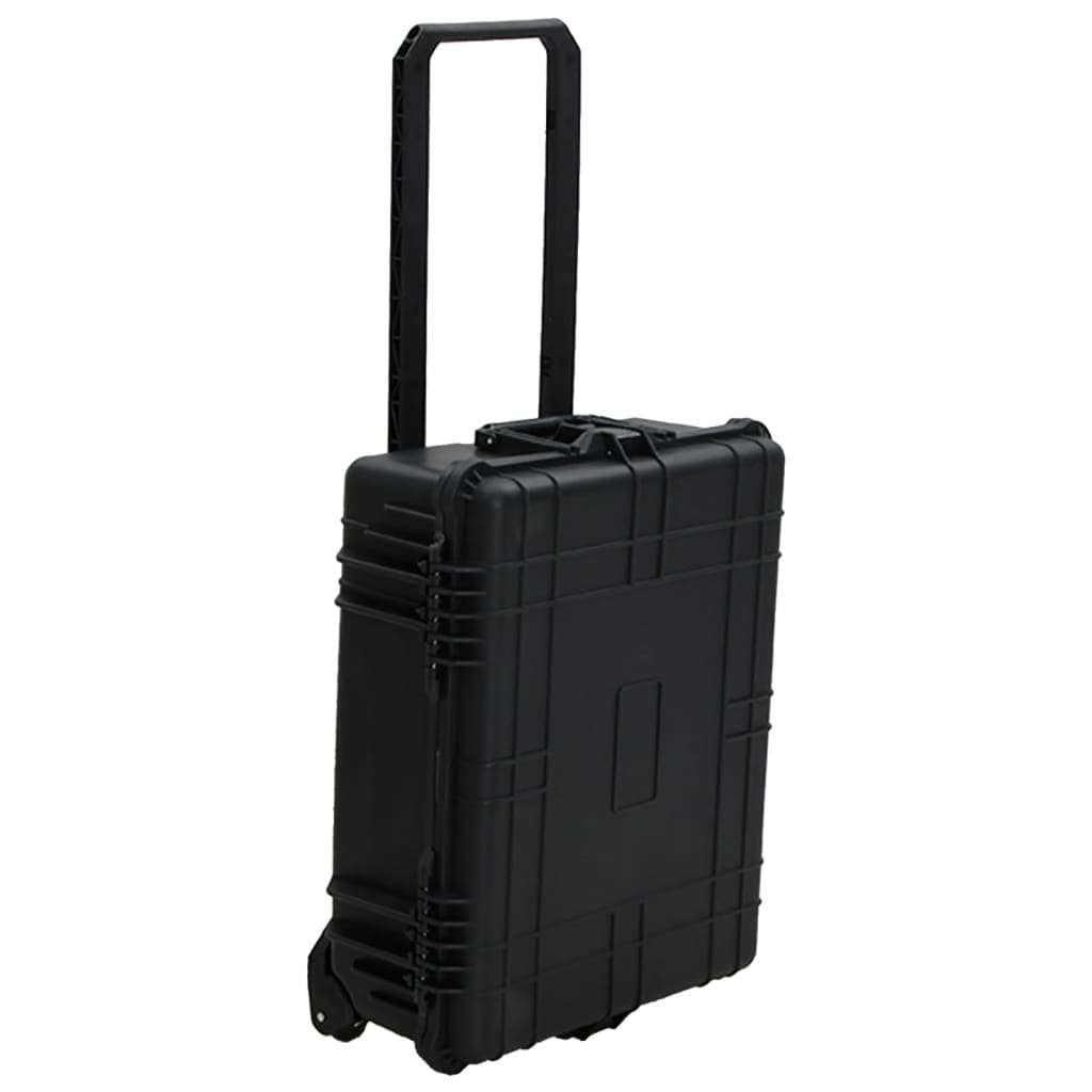 fekete PP kerekes repülős tok 63 x 50 x 23 cm