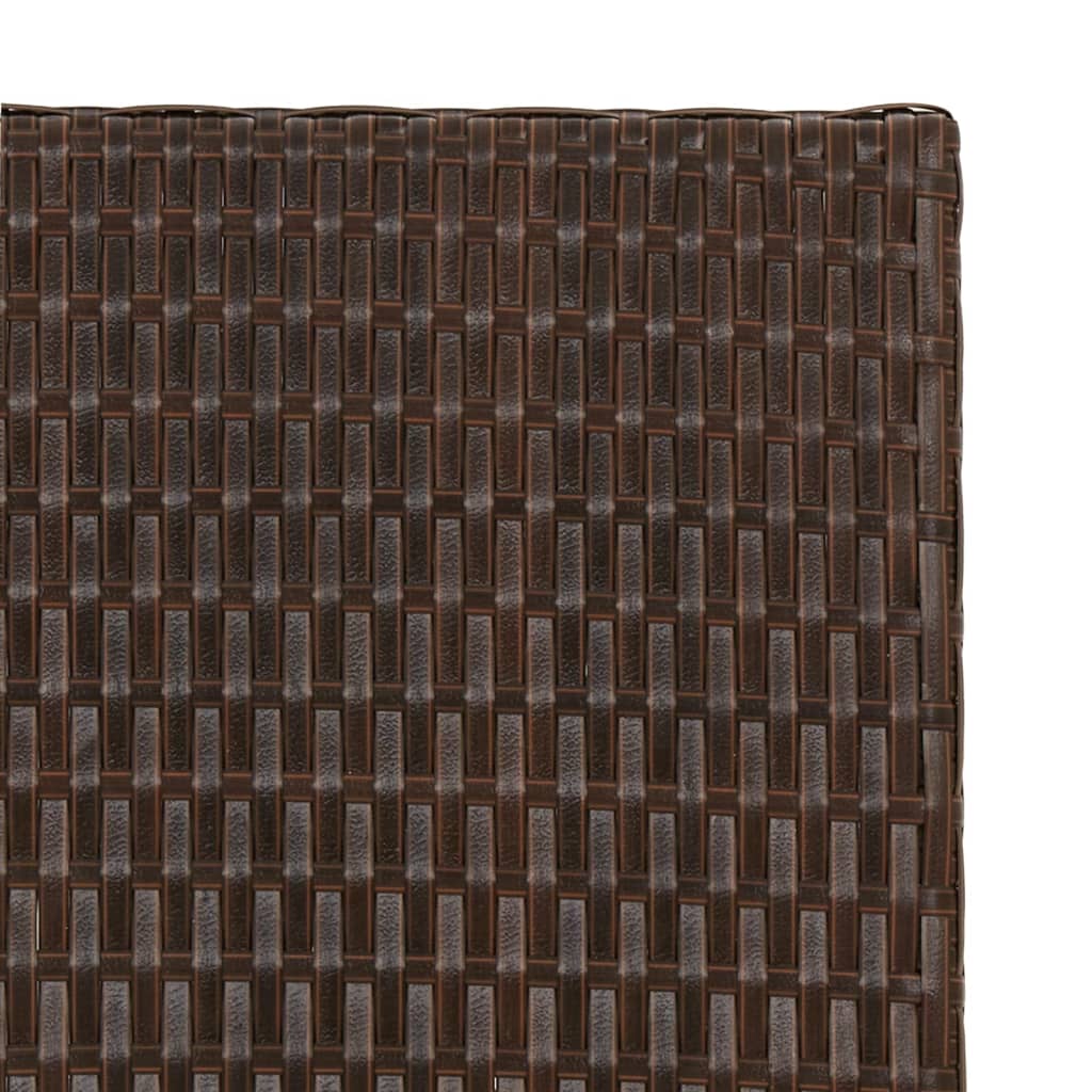 barna összecsukható polyrattan asztal 45x35x32 cm