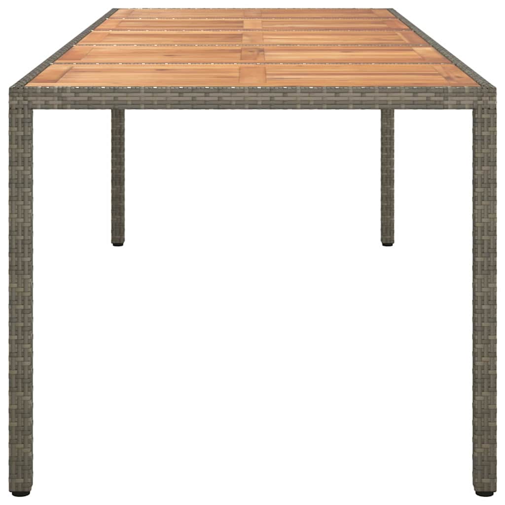 Kerti Étkezőasztal Szürke 250 x 100 x 75 cm Poli rattan