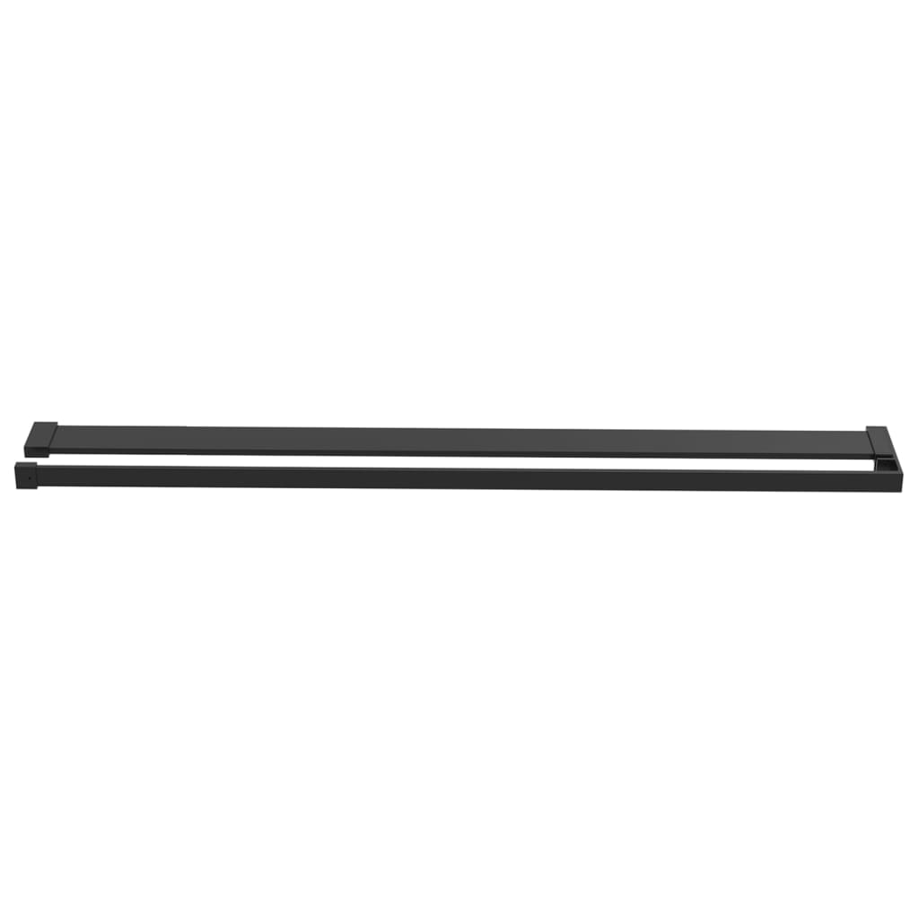 fekete alumínium zuhanypolc walk-in zuhanyfalhoz 118 cm